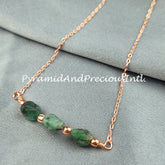 Rough Emerald Necklace, Gemstone Necklace, May Birthstone, Ethnic Jewelry, Gift For Her, Sold By Piece